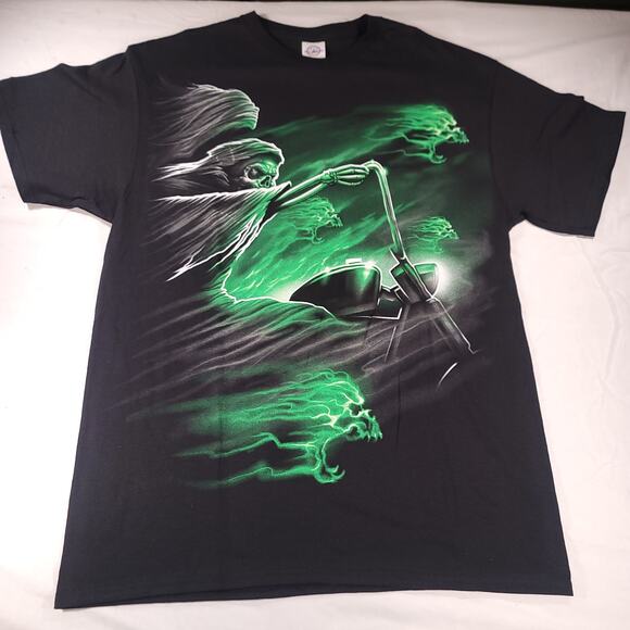 Delta Spirits Skull Graphic Short Sleeve Crew Neck T Shirt Mens Size XL Black - Picture 2 of 9